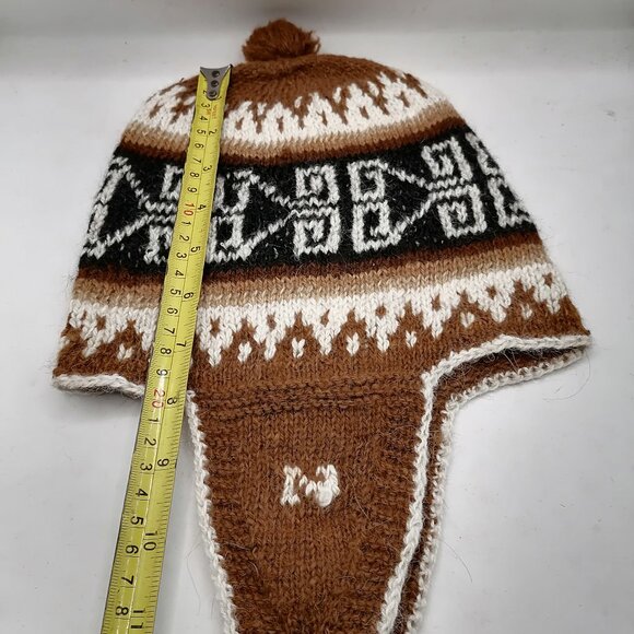 Chullo Hat Knitted Wool Winter Warm Andean Mountains Cusco - Picture 8 of 9